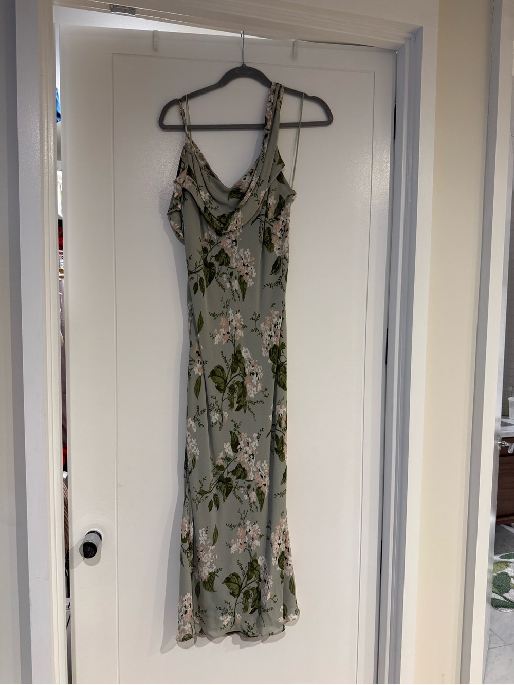 Reformation Reya Dress in Sage Green